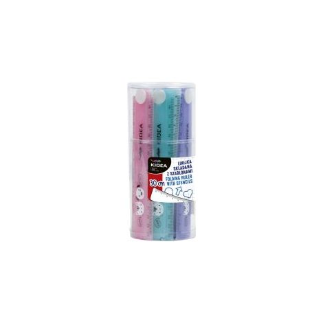 Règle pliante 30cm avec gabarits Kidea p36, prix mixte pour 1 pièce.