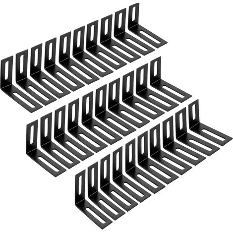 30 Connecteurs Angles Noirs 60x42.5x18mm 90° Chaises Armoires Meubles (1/5)