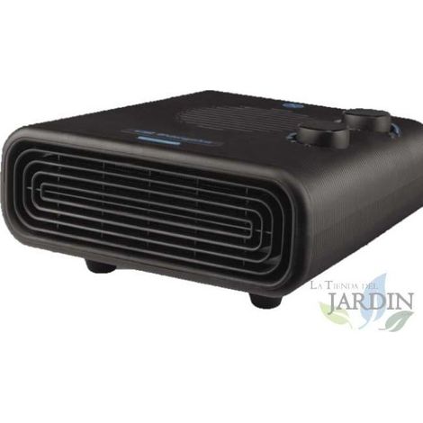 Riscaldatore orizzontale Orbegozo. Tre posizioni: ventola da 1100W-2200W. Termostato regolabile. Calore istantaneo. Colore nero.