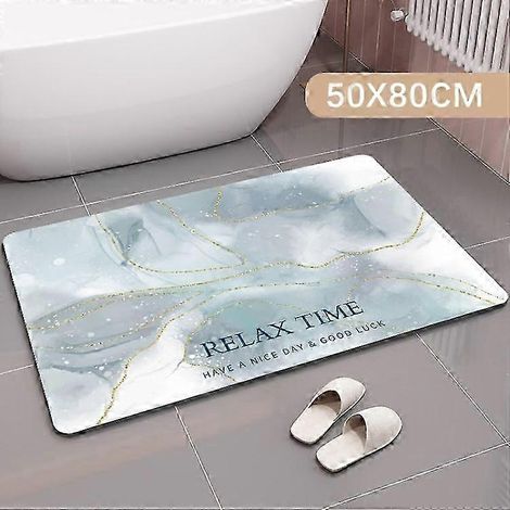 Tapis antidérapant S1S doux et absorbant pour salle de bain et cuisine - Style B 50 x 80 cm
