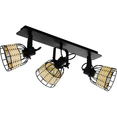Eglo 3er Spot Anwick 1 natur 67 x 14 cm E27, max. 60 W Spots (1/3)