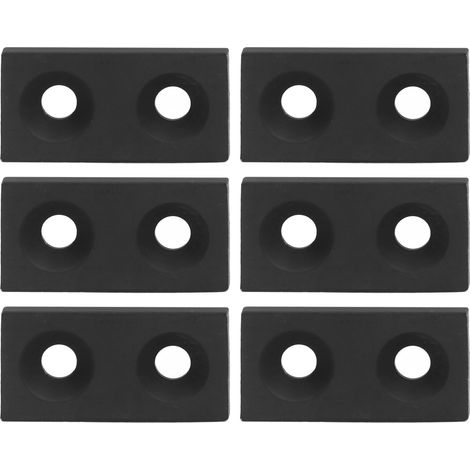 10 Pièces Cache-Bouts en Alliage d'Aluminium à Double Perçage pour Profilés CNC, Noirs (1/5)
