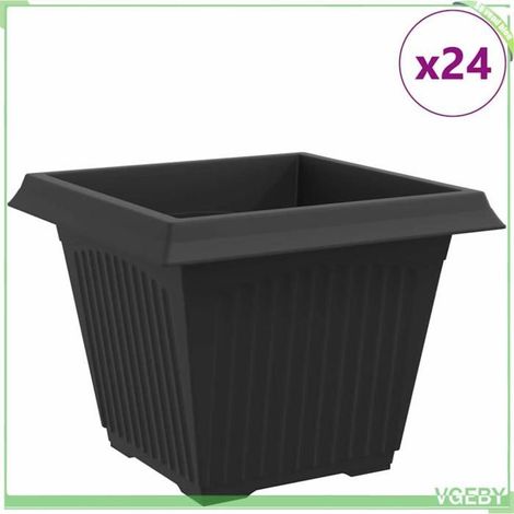 Pot de fleurs carré - FAFEICY - 42020354 - Noir mat - Plastique - 43 x 43 x 33,5 cm (1/5)