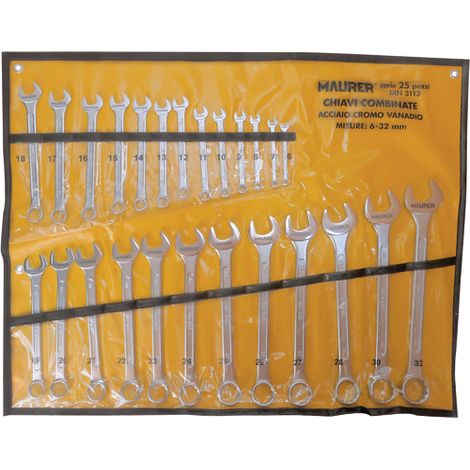 CHIAVI FISSE/STELLA 6-32 PZ 25 - - MAURER - Combinate CROME VANADIUM