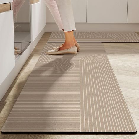 Tapis Cuisine Antidérapant, Absorbant Diatomite, Tapis Cuisine Devant Evier, Lavable Tapis de Bain Tapis Vaisselle Tapis Douche,50x160cm (1/5)