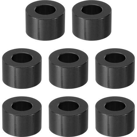 Entretoise en Aluminium, 8 Pcs Métal Entretoises Aluminium 8,2mm ID x 16mm OD x 10mm L Vis d'Espacement en Aluminium Ronde pour 1/3" ou M8 Boulons à Vis, Noir (1/5)