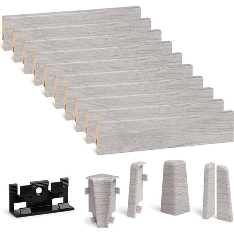 KGM Sockelleisten-Set Eiche hell 16 x 58 x 2400 mm - 10 Stück