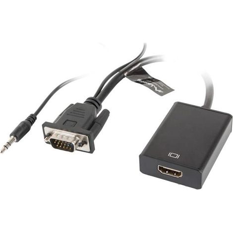 Adaptador HDMI a VGA Lanberg AD-0021-BK (1/2)