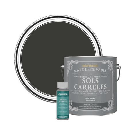 Peinture pour Sols Carrelés Mate Lessivable - Magie noire (1/3)