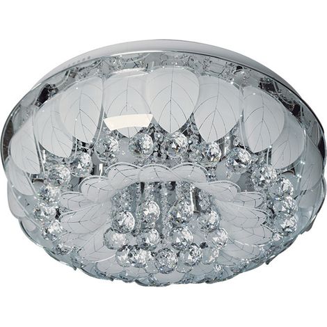 Plafoniera gloria 12xe14+86x0,2w led+15x0,06w led h.38xd.60cm cromo