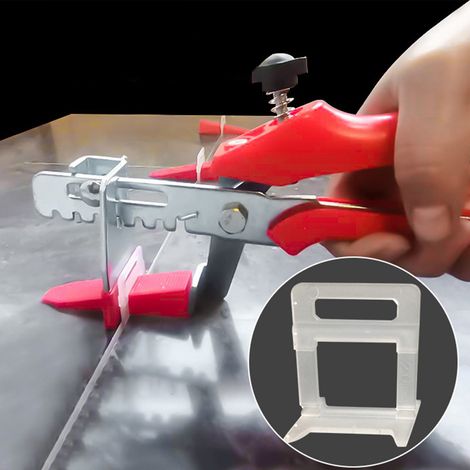 Outil de nivellement de carrelage, outil de positionnement et de nivellement, outil de pose de carrelage, insert en plastique pour carrelage de sol et mural, outil de pose de carrelage, insert univers (1/4)