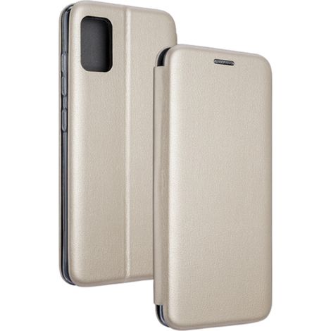 Funda magnética Beline para Samsung M51 color dorado.