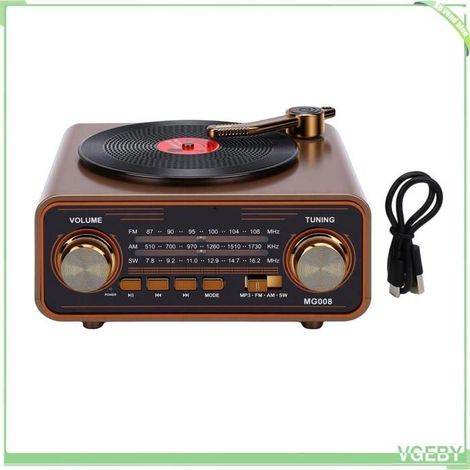 Haut-parleur radio FM rétro - FAFEICY - Vintage - Batterie 2000 mAh - USB Type-C - AM/FM/SW (1/4)