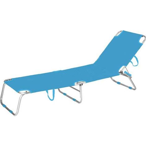 Marbueno Klappliege Aluminium Blau 187x58x24 cm