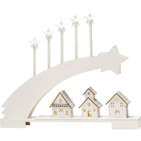 Konstsmide 3284-210 Arche en bougie étoile blanc chaud LED blanc (1/3)
