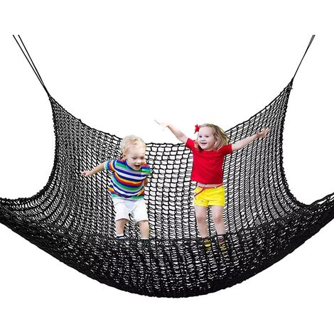 Filet d'escalade pour Aire de Jeux, Filet de sécurité pour Enfants, Double Couche Filet à Grimper Filet Anti-Chute pour Aire de Jeux, extérieur, intérieur et Jardin, Noir (3x3 m) (1/5)