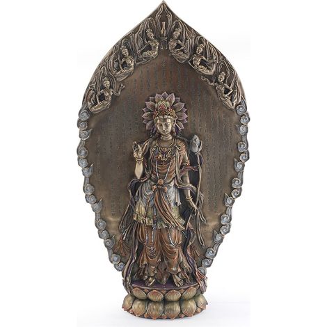 Décoration murale guanyin de couleur bronze (1/2)