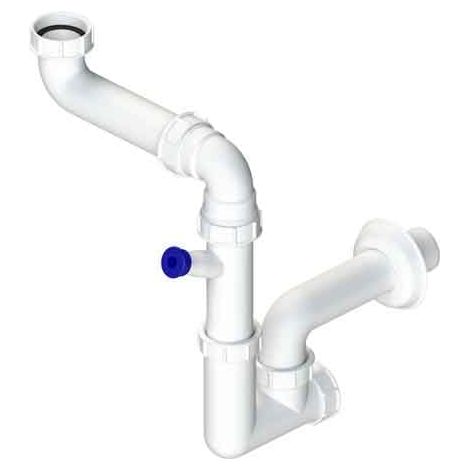 Sifone Scarico per Lavello a 1 Via Salvaspazio Ispezionabile 11/2 Lb Plast