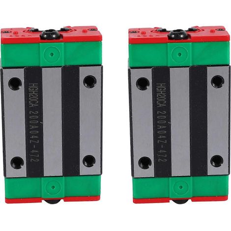 2 blocs de guidage linéaires en acier HGH20CA de 20 mm, équipement de fabrication de pièces pour machines CNC (1/5)