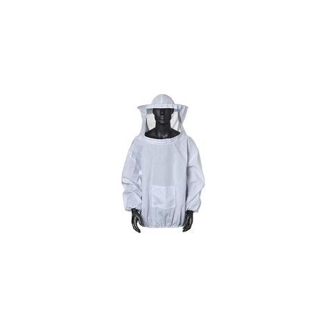 Abbigliamento protettivo per apicoltura BRAVIX Giacca Imker Imker con cappello professionale Imker Bee Imker Bee Protector Cappello da apicoltore con cerniera (bianco)