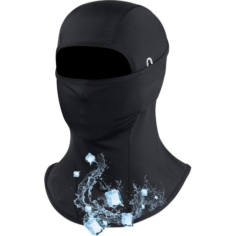 Masque d'été respirant pour moto et vélo avec trous pour lunettes (1/5)