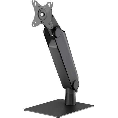 Supporto per monitor con base singolo, nero, per monitor da 17 a 32 pollici (43 - 81 cm), max. 8 kg, supporto da tavolo completamente mobile.