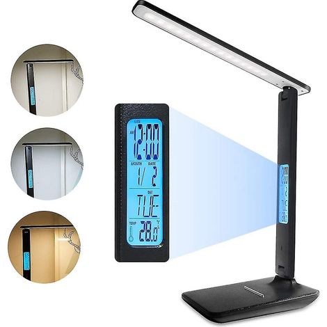 Lampe de bureau LED avec 5 niveaux de luminosité et 3 couleurs, connexion USB (1/5)