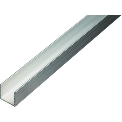 Alberts 474485 Profilo a U, alluminio, naturale, 1000 x 20 x 20 mm
