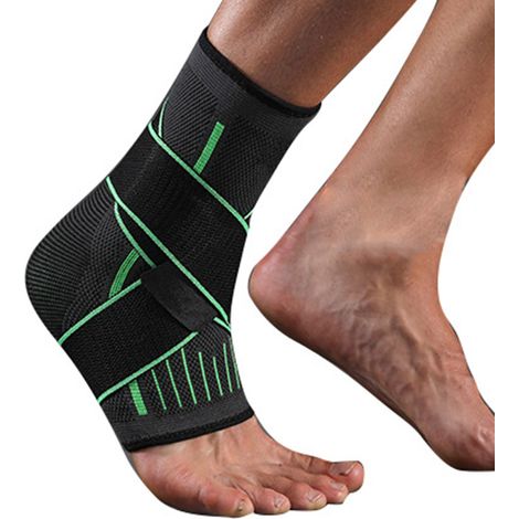 Bequeme und atmungsaktive Knöchelbandagen mit Doppeldruck für Laufen, Basketball und Volleyball, Größen L und XL. (1/5)