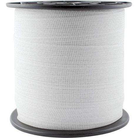 Banda colore bianco per recinzioni elettriche da 4 cm rotolo da 200m con 8 conduttori in acciaio da 0.16 mm