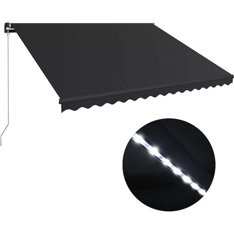 Maison Exclusive - Markise Manuell Einziehbar mit LED 450x300 cm (1/5)