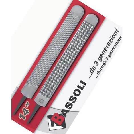 Râpe STANDARD 14"" STANDARD: Râpe à râpe Bassoli standard plate type 14' pour fripouille