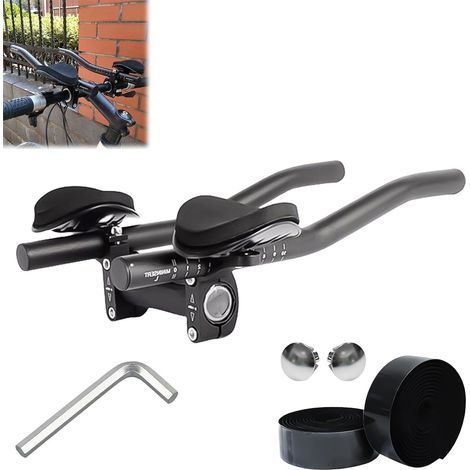 Embout de guidon de vélo : guidon aérodynamique antidérapant, embout TT pour triathlon, support réglable pour vélos de route et VTT (1/5)
