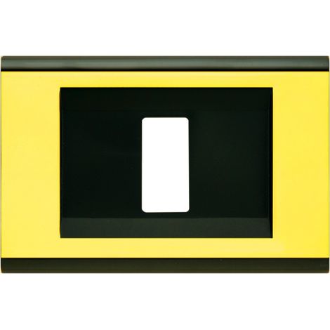 FEB 2581/NOR Placca Click 1 Posto, Nero-Oro