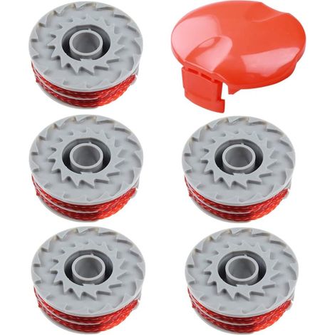 Bobine de fil pour Flymo FLY021 Coupe Bordure débroussailleuse Bobine de fil Rechange pour Flymo, Contour 500 XT, Power Trim 500 XT, Mini Trim Contour XT, Mini Trim Auto ST/XT/Plus XT (5 + 1pcs) (1/5)