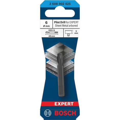 Bosch Zentrierbohrer für EXPERT Sheet Metal Lochsäge mit Aufsteckhalter Ø 6x5x48 mm - 2608902025 (1/5)