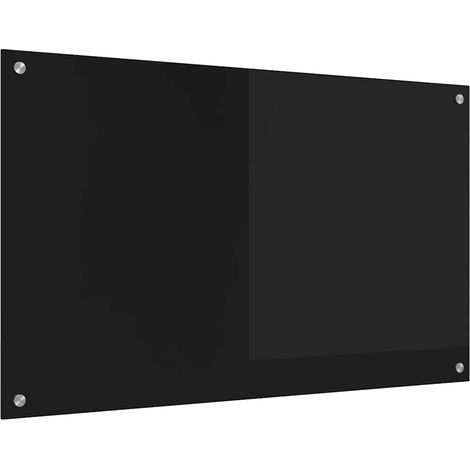 Salpicadero de cocina Negro 100 x 60 cm vidrio templado vidaXL