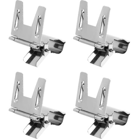 Porte-étiquettes à pinces métalliques, lot de 16, argenté, pour commerce de détail - Pratiques, polyvalents, robustes et stables (1/5)