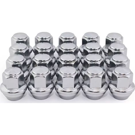 Ecrous De Roue - Aluminium A380 Avec Revêtement Titane - Siège Plat - Hexagonal 19 mm - M12 x 1.5 - Pour Véhicules Ford - Lot De 20 (1/5)