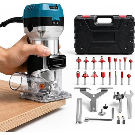 Electric Wood Router, 1000W 30000RPM Wood Router Milling Machine (1/5)
