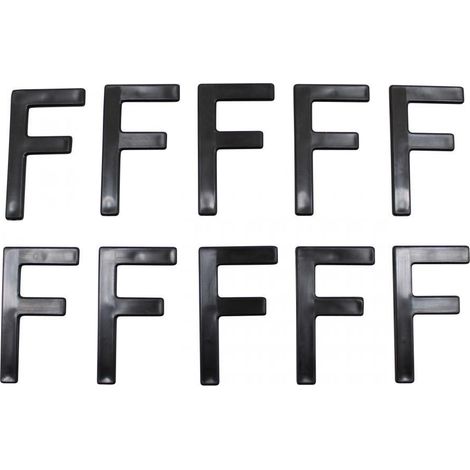 Lettre F pour plaque d'immatriculation Tiflex H45mm pour moto