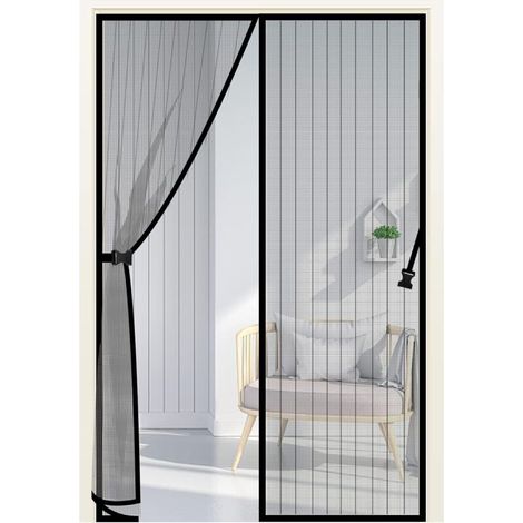 Moustiquaires magnétiques pour portes, rideaux de porte magnétiques, magique sur tout le cadre, jusqu'à 90 cm x 210 cm (1/5)