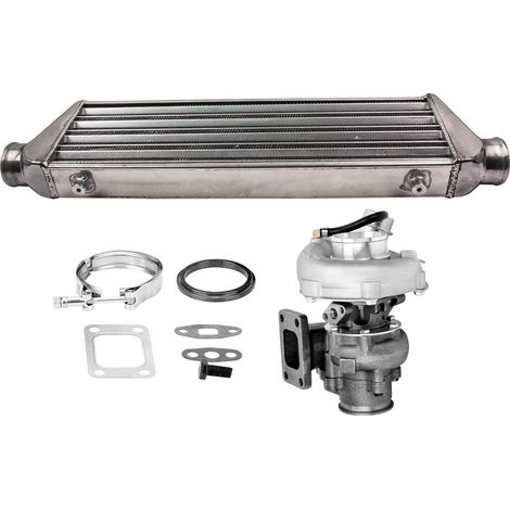 Universal T3/ T4 Turbocompresor + Intercooler de montaje frontal 21x 7x 2.5 (1/5)