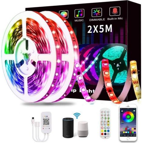 Bande LED - - 10M - RGB - Contrôle App - Lumières LED Intérieures (1/4)