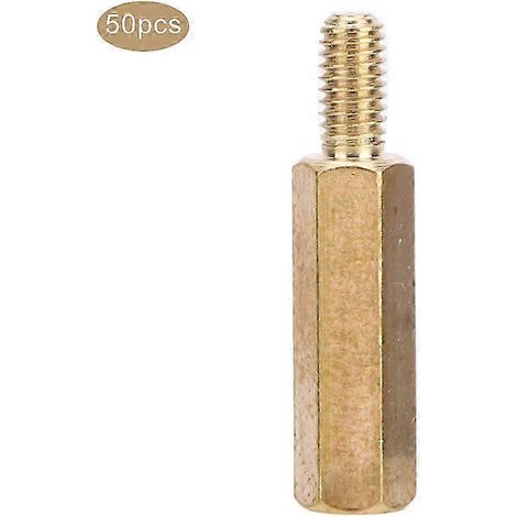 Sechskant-Abstandshalter M3 aus Messing, Leiterplatten-Austauschset, 50 Stück, 15 mm Länge, Einzelkopfkupplung. (1/3)