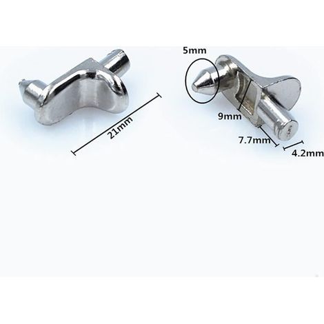 50PCS Taquet etagere Support Étagères de Métal Nickelé Goupilles de Support pour Armoire Bureau Accessoires (1/3)