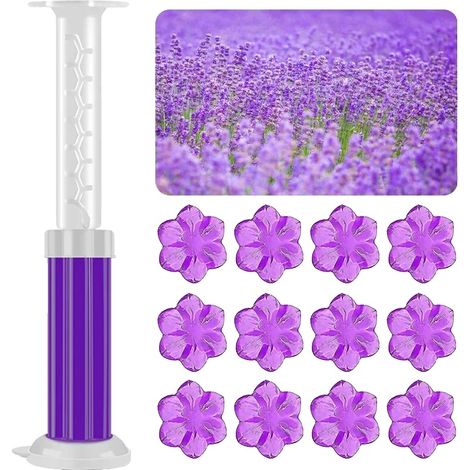 Gel limpiador de inodoros, aroma floral, fácil aplicación, lavanda morada, 4 unidades-b (1/2)