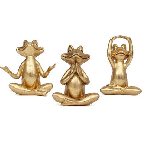 Yoga-Deko – 3-teiliges Set – Moderner Couchtisch, Schreibtisch, Regal, Deko-Skulptur, Geschenk für Mütter und Frauen (1/5)