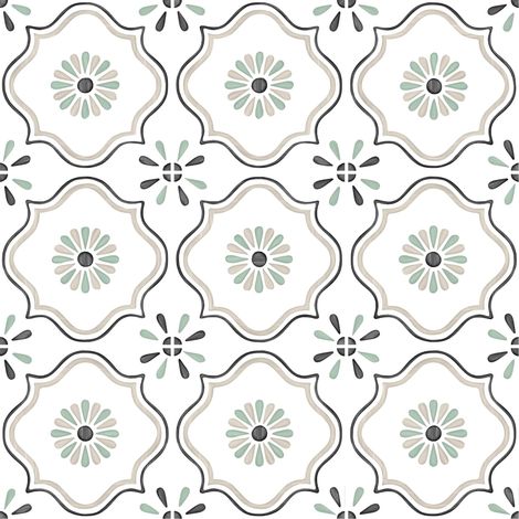 Carrelage effet Carreau ciment Sorinel Beige 12,3x12,3x0,87 cm Tanerio - Sol et mur intérieur (vendu par carton de 0,51 m²) - RO'MA CARRELAGE