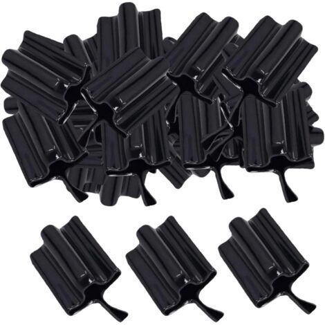 Lot de 50 Poteaux en T Noirs à Prise Facile pour Clôtures électriques, Piquets de Clôture, Installation Facile, Accessoire de Remplacement, Capuchons (1/5)